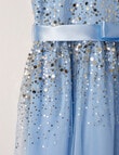 Mac & Ellie Formal Sleeveless Mesh Sequin Dress, Cornflower Blue product photo View 03 S