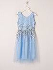 Mac & Ellie Formal Sleeveless Mesh Sequin Dress, Cornflower Blue product photo View 04 S
