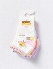 Underworks Fruit Crew Socks, 4-Pack, Pink, Purple & Yellow product photo View 02 S