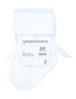 Underworks Modal Socks, 2-Pack, White product photo View 02 S