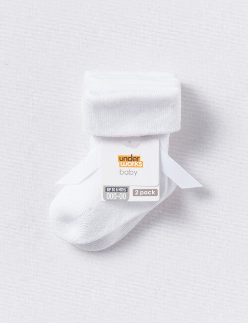Underworks Modal Socks, 2-Pack, White product photo View 02 L