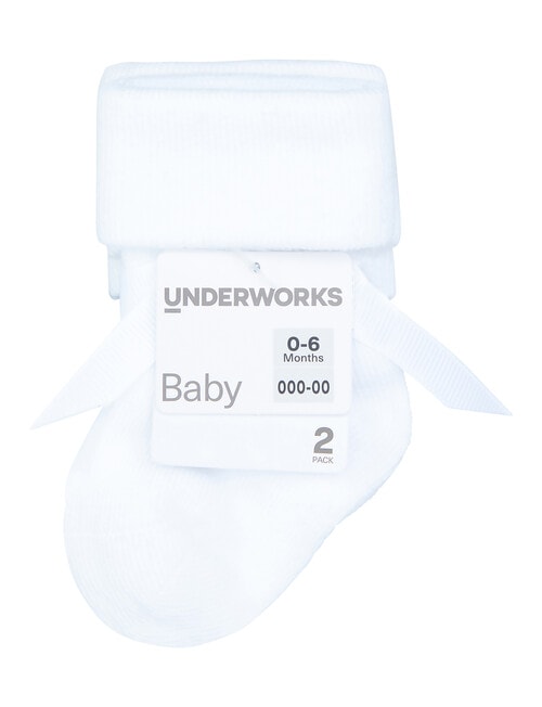 Underworks Modal Socks, 2-Pack, White product photo View 02 L