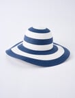 Boston + Bailey Stripe Wide Brim Hat, Navy product photo