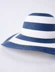 Boston + Bailey Stripe Wide Brim Hat, Navy product photo View 03 S