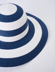Boston + Bailey Stripe Wide Brim Hat, Navy product photo View 04 S