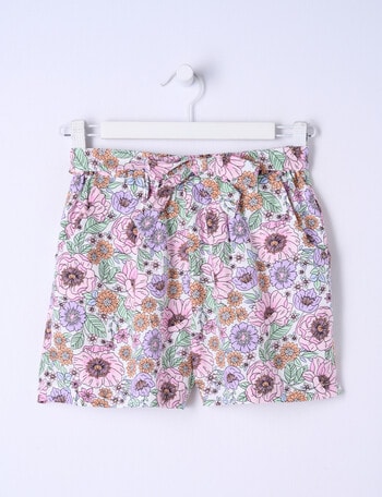 Switch Floral Tie Front Short, Vanilla product photo
