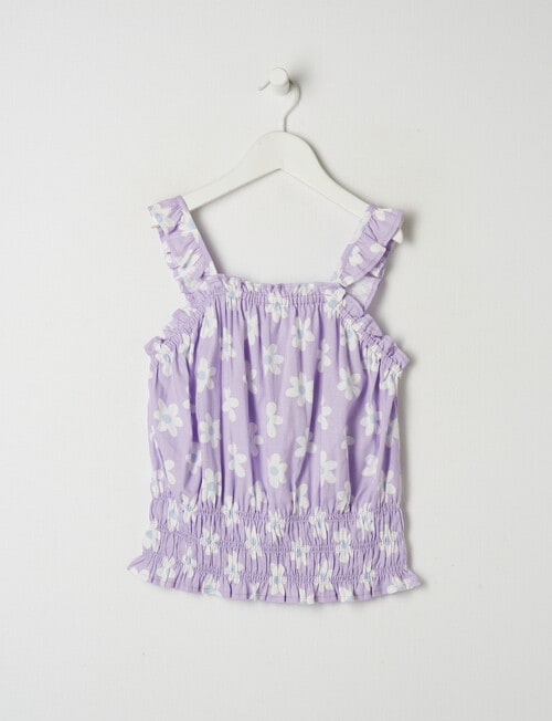 Switch Daisy Shirred Cami Top, Lilac product photo