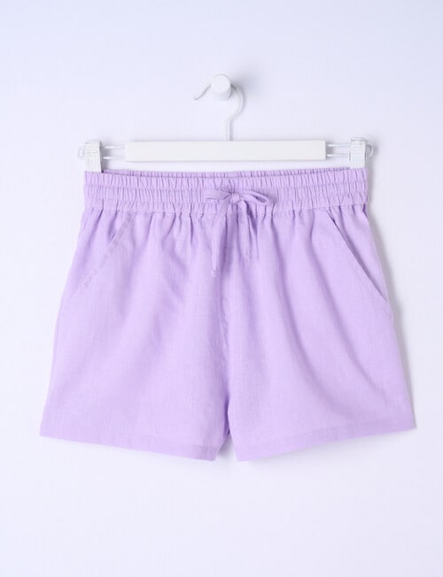 Switch Linen Blend Pull-On Short, Lilac product photo