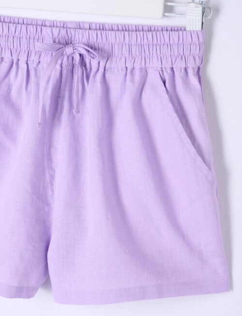 Switch Linen Blend Pull-On Short, Lilac product photo View 02 L