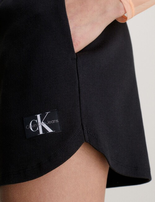 Calvin Klein Badge Rib Loose Short, Black product photo View 04 L