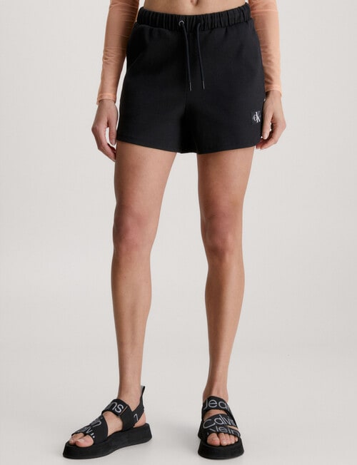 Calvin Klein Badge Rib Loose Short, Black product photo