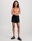 Calvin Klein Badge Rib Loose Short, Black product photo View 03 S