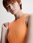 Calvin Klein Knitted Tank Dress, Crushed Orange product photo View 03 S