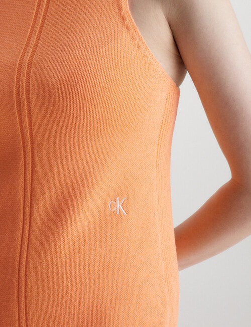 Calvin Klein Knitted Tank Dress, Crushed Orange product photo View 04 L