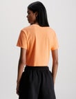 Calvin Klein Badge Rib Short Sleeve Tee, Crushed Orange product photo View 02 S