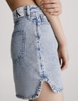 Calvin Klein A-Line Mini Skirt, Light Denim product photo View 03 S