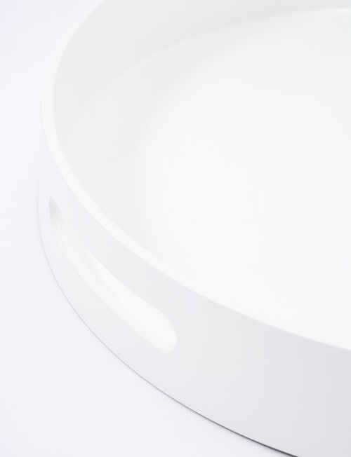 Terrace Journey Round Tray, 30cm, White product photo View 03 L