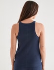 Mineral Lounge Rib Tank Top, Midnight product photo View 02 S