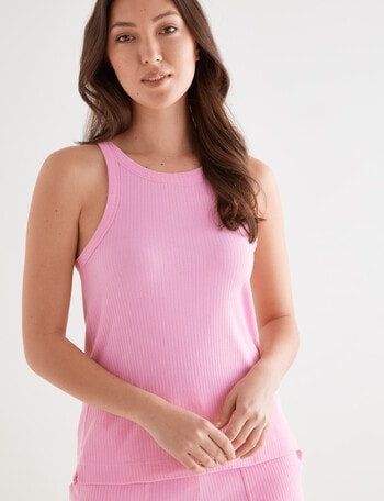 Mineral Lounge Rib Tank Top, Pink product photo