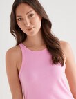Mineral Lounge Rib Tank Top, Pink product photo View 04 S
