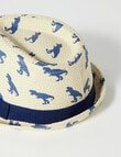 Mac & Ellie Dino Trilby Hat, Natural, 3-8 product photo View 03 S