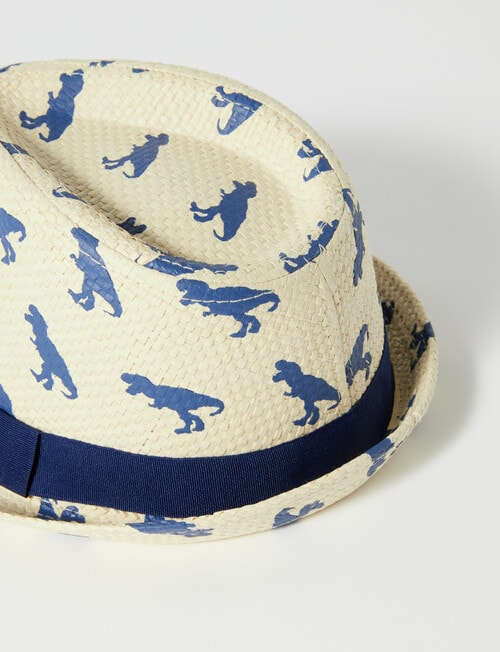 Mac & Ellie Dino Trilby Hat, Natural, 3-8 product photo View 03 L