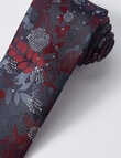 Laidlaw + Leeds Floral Tie, 7cm, Burgundy product photo View 02 S