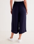 Whistle Viscose Regular Length Culotte, Midnight product photo View 02 S