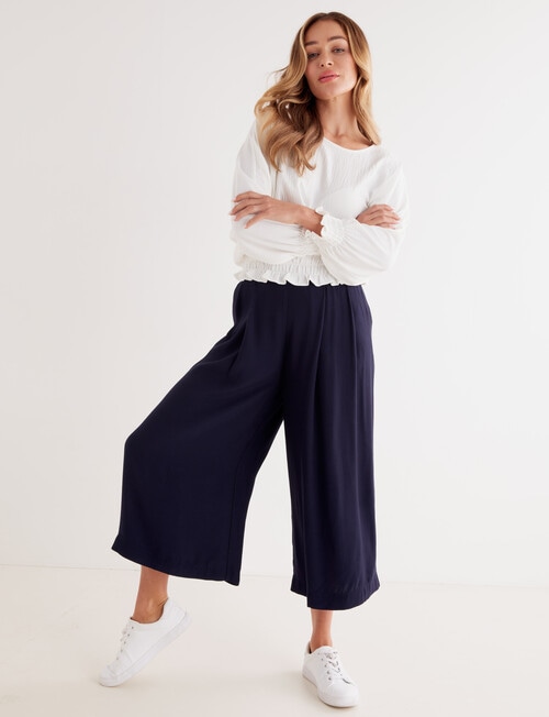 Whistle Viscose Regular Length Culotte, Midnight product photo View 03 L