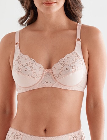 Caprice Cotton Underwire Bra, Veiled Rose, A-D product photo