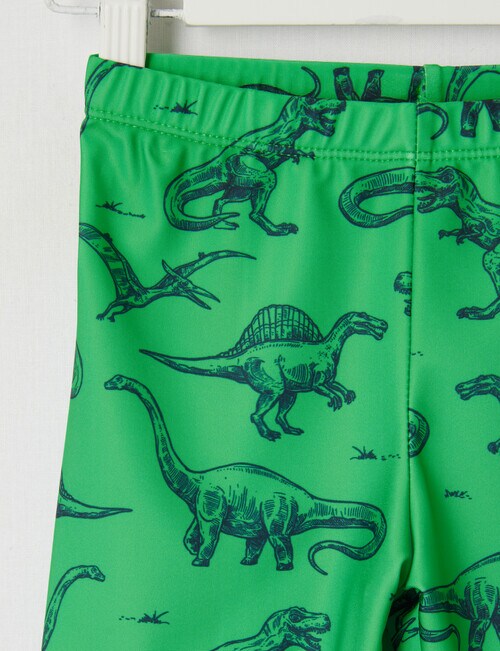 Wavetribe Dinosaur Rash Short, Green - Swimwear