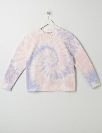 Switch Tie Dye Swirl Relaxed Sweatshirt, Lilac product photo