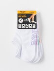 Bonds Logo Light No-Show Sock, 4-Pack, White product photo View 02 S