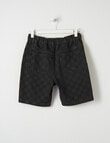 No Issue Check Denim Short, Black product photo View 02 S