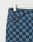 No Issue Check Denim Short, Blue & Black product photo View 02 S
