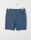 No Issue Check Denim Short, Blue & Black product photo View 03 S