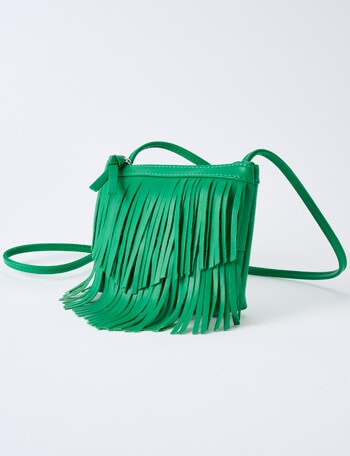 Switch Fringe Cross Body Bag, Emerald product photo