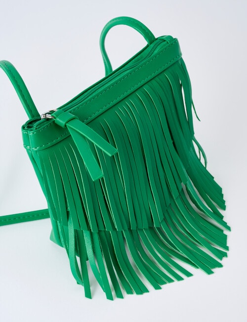 Switch Fringe Cross Body Bag, Emerald product photo View 03 L
