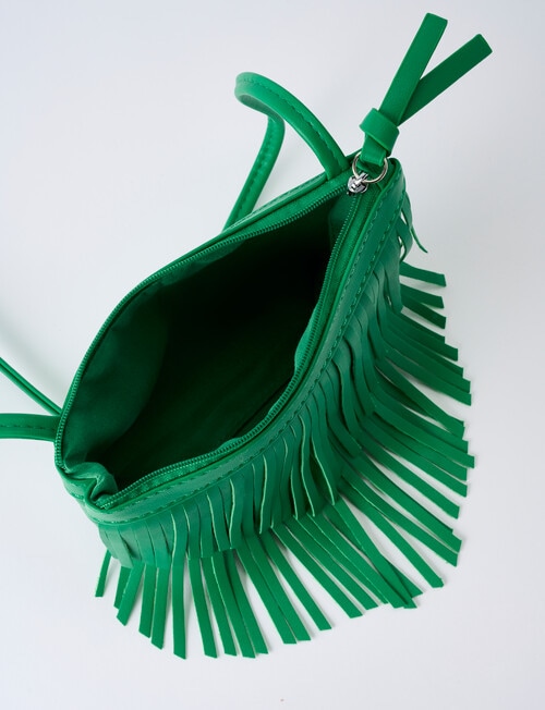 Switch Fringe Cross Body Bag, Emerald product photo View 05 L