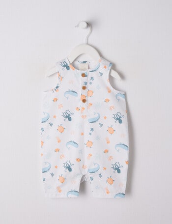 Little Bundle By the Sea Woven Shortall, White product photo