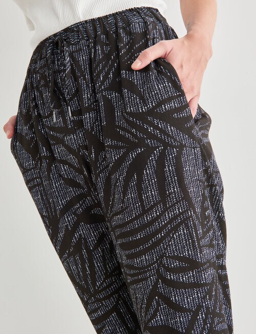 Jigsaw Leaf Print Fancy Pants, Grey product photo View 04 L