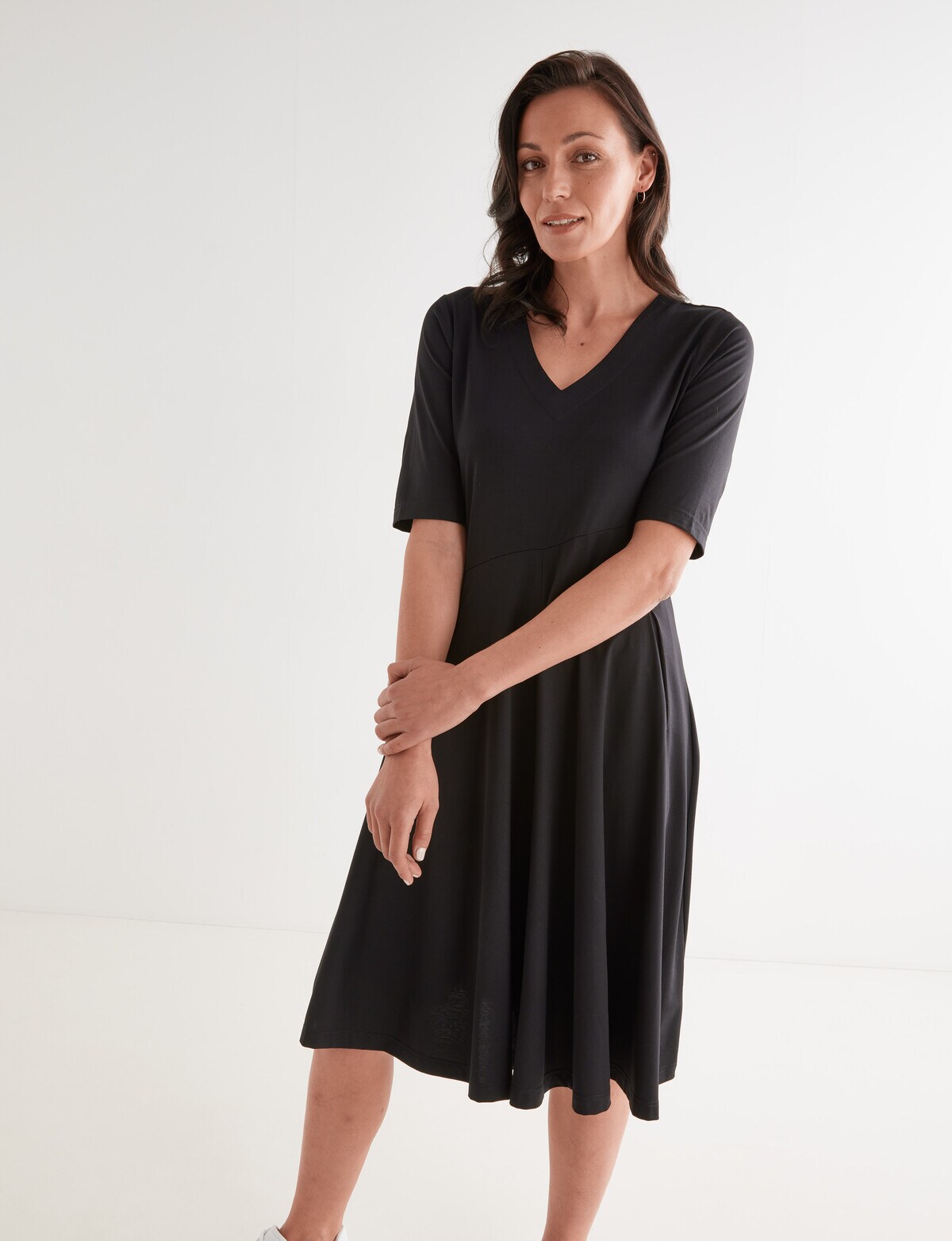 Jigsaw Jewel Dress, Black Midi Dresses