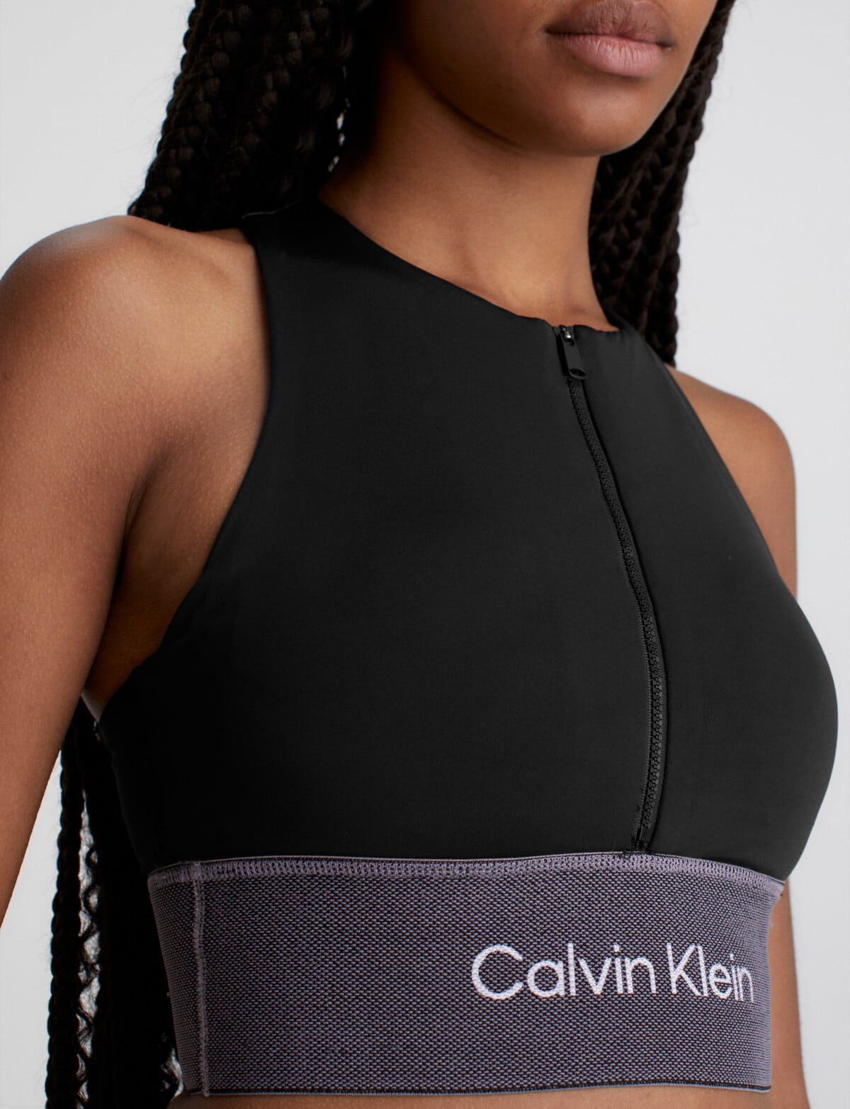 Calvin Klein Medium Support Bra, Black Beauty - Activewear