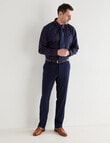 Chisel Burst Ditsy Long Sleeve Shirt, Navy product photo View 03 S