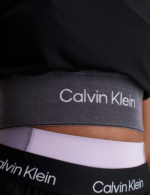 Calvin Klein Short Sleeve Tee with Band, Black Beauty product photo View 04 L