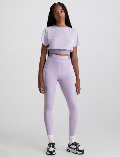 Calvin Klein Short Sleeve Tee with Band, Pastel Lilac product photo View 03 L