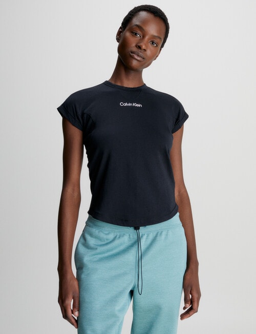 Calvin Klein Short Sleeve Tee, Black Beauty product photo