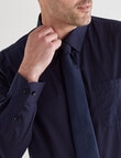 Chisel Burst Ditsy Long Sleeve Shirt, Navy product photo View 04 S