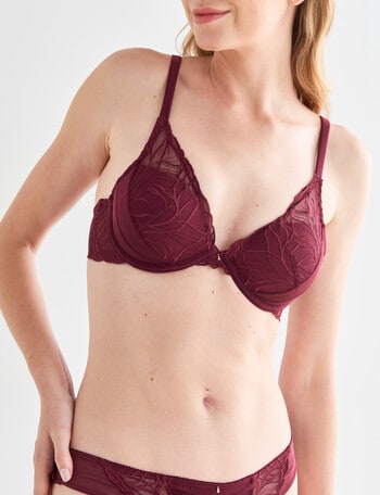 Acapella Celeste Push Up Bra, Burnt Crimson, 10B-16D product photo