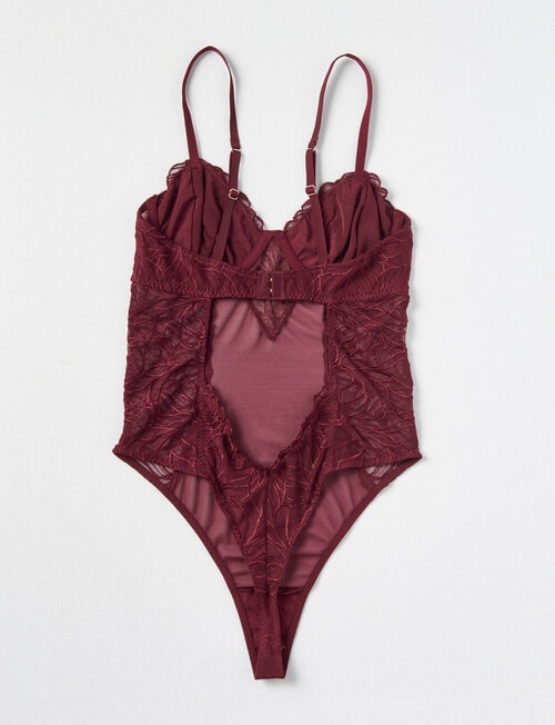 Acapella Celeste Bodysuit, Burnt Crimson, 8-16 product photo View 02 L